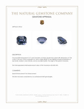 2.57 Ct. Greyish Blue Spinel from Tanzania Appraisal