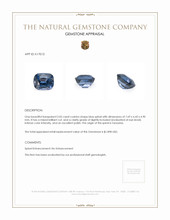2.05 Ct. Blue Spinel from Tanzania Appraisal