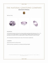 3.08 Ct. Pinkish Purple Spinel from Ceylon (Sri Lanka) Appraisal