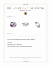 3.08 Ct. Purple Spinel from Ceylon (Sri Lanka) Appraisal