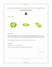 3.85 Ct. Peridot from Ceylon (Sri Lanka) Appraisal