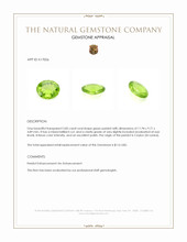 3.85 Ct. Peridot from Ceylon (Sri Lanka) Appraisal