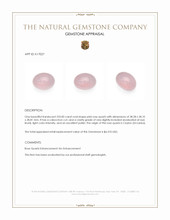 233.00 Ct. Pink Cabochon Rose Quartz from Ceylon (Sri Lanka) Appraisal