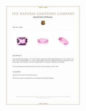 1.27 Ct. Pink Spinel from Tanzania Appraisal