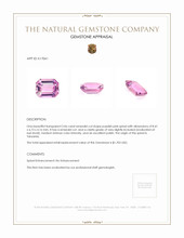 2.06 Ct. Purplish Pink Spinel from Tanzania Appraisal