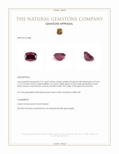3.37 Ct. Purplish Red Garnet from Tanzania Appraisal