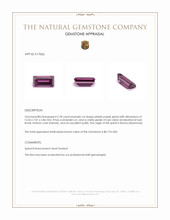 5.78 Ct. Pinkish Purple Spinel from Burma (Myanmar) Appraisal