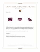 3.07 Ct. Pinkish Purple Spinel from Burma (Myanmar) Appraisal