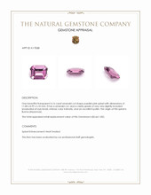 4.16 Ct. Purplish Pink Spinel from Burma (Myanmar) Appraisal