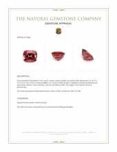 5.42 Ct. Pinkish Red Spinel from Burma (Myanmar) Appraisal