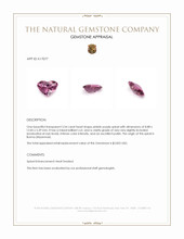 3.54 Ct. Pinkish Purple Spinel from Burma (Myanmar) Appraisal