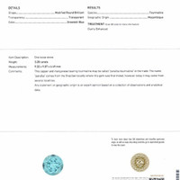 3.20 Ct. Paraiba Tourmaline from Mozambique Scan Report