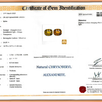 24.05 Ct. Alexandrite from Ceylon (Sri Lanka) Scan Report