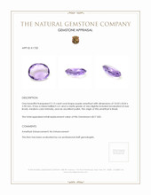 2.13 Ct. Amethyst from Brazil Appraisal