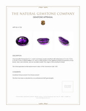 4.11 Ct. Amethyst from Brazil Appraisal