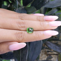 3.15 Ct. Cabochon Tsavorite Garnet from Tanzania Life Style