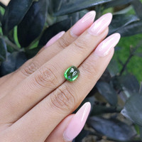 3.15 Ct. Cabochon Tsavorite Garnet from Tanzania Life Style