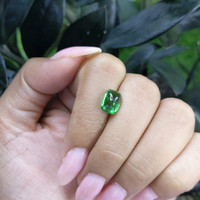 3.15 Ct. Cabochon Tsavorite Garnet from Tanzania Life Style