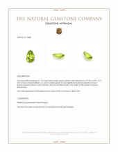 1.32 Ct. Peridot from Burma (Myanmar) Appraisal