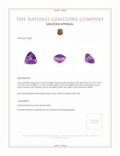 2.33 Ct. Amethyst from Brazil Appraisal