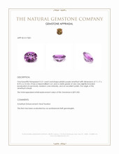 3.51 Ct. Amethyst from Brazil Appraisal