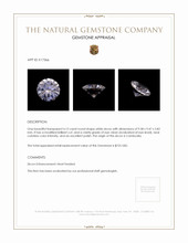 4.12 Ct. White Zircon from Cambodia Appraisal