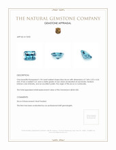 1.94 Ct. Blue Zircon from Cambodia Appraisal