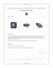 1.78 Ct. Spinel from Ceylon (Sri Lanka) Appraisal