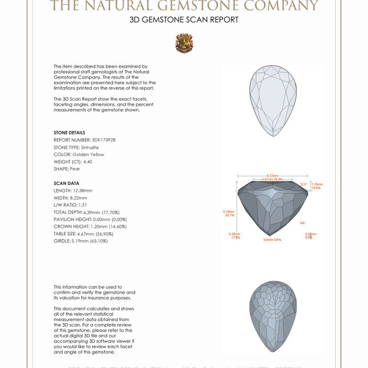 4.40 Ct. Sinhalite from Ceylon (Sri Lanka)