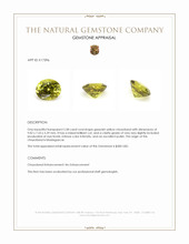 2.58 Ct. Chrysoberyl from Madagascar Appraisal