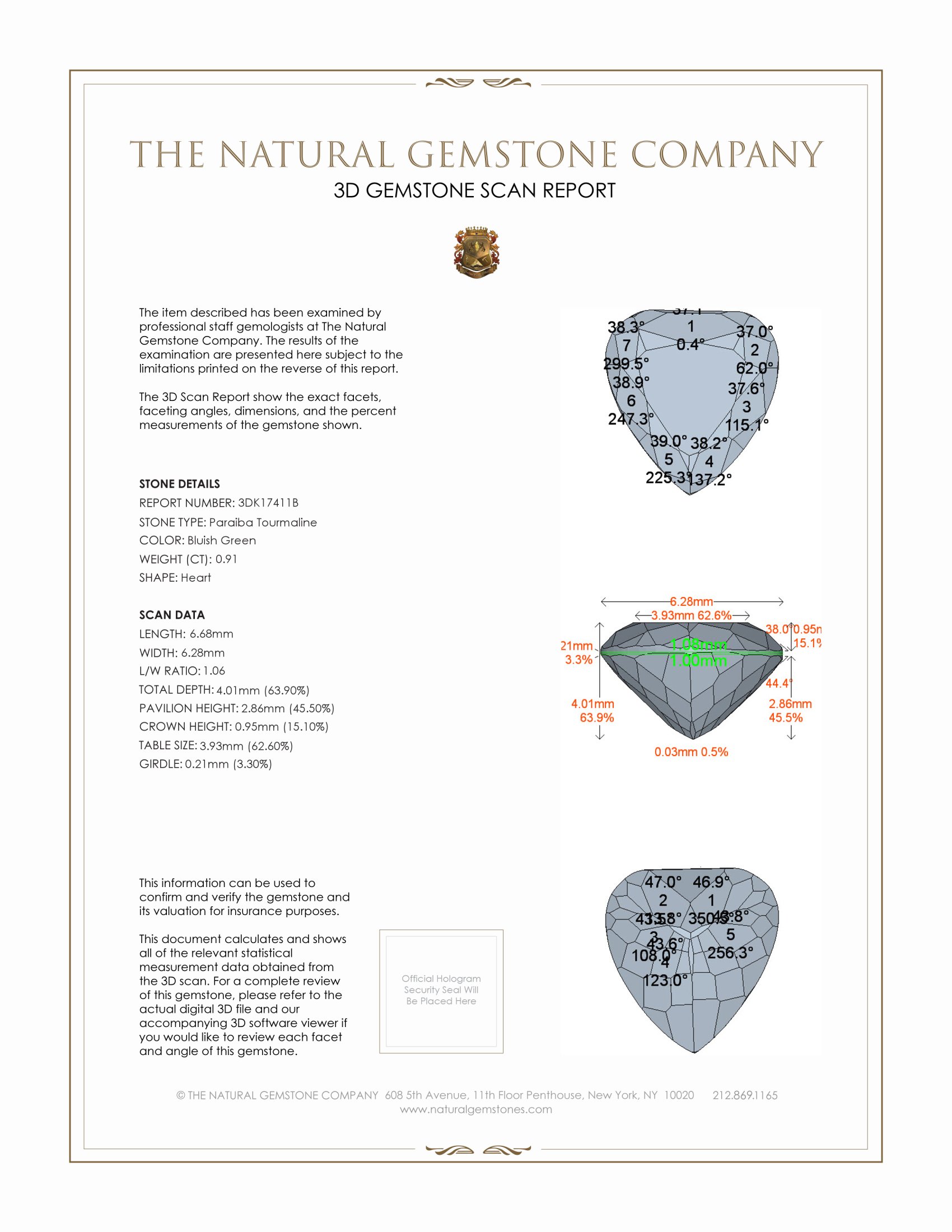0.91 Ct. Paraiba Tourmaline from Mozambique