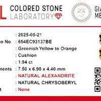 1.93 Ct. Alexandrite from Ceylon (Sri Lanka) Scan Report