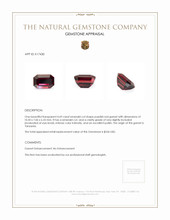 4.69 Ct. Garnet from Tanzania Appraisal