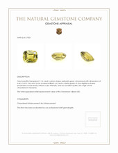 1.16 Ct. Greenish Yellow Chrysoberyl from Tanzania Appraisal