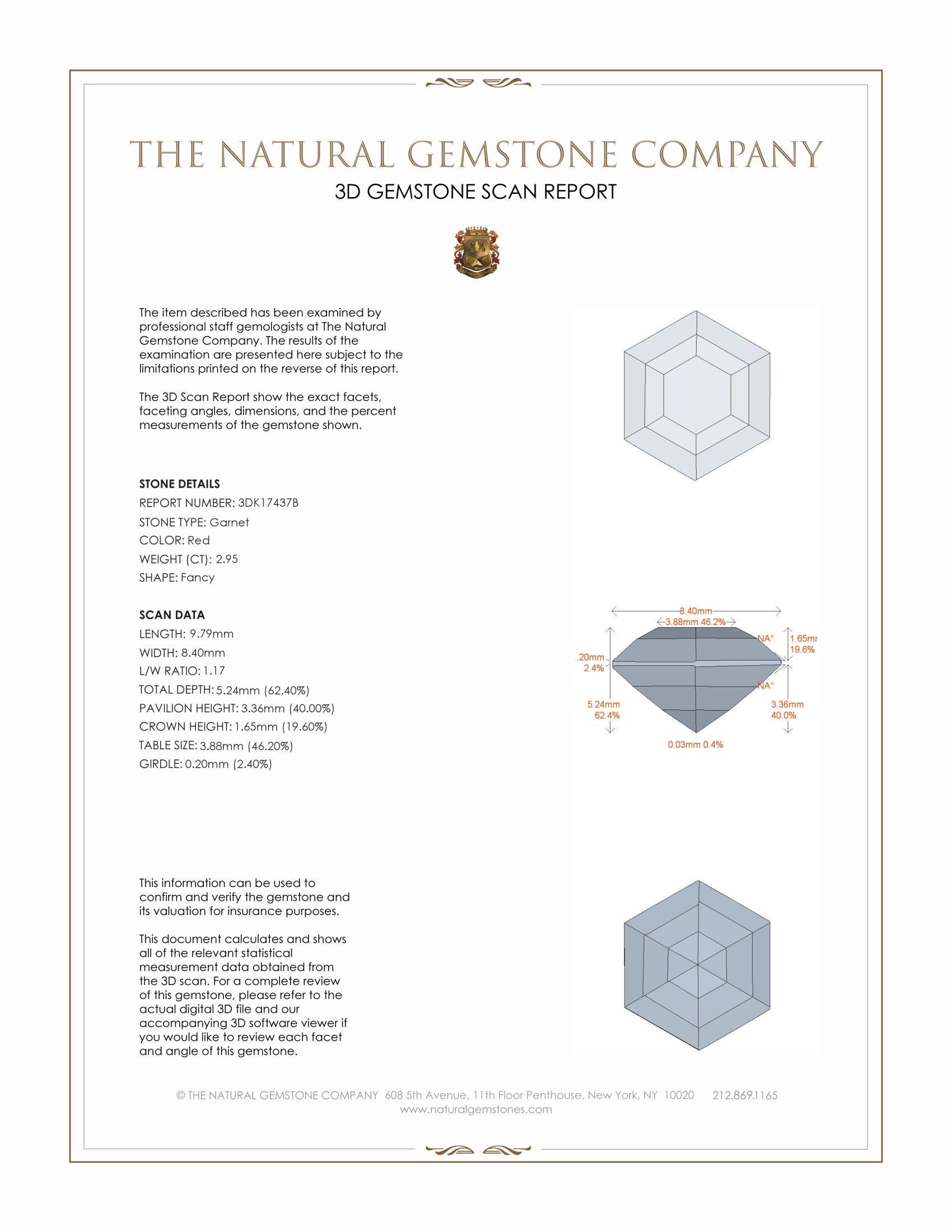2.95 Ct. Garnet from Ceylon (Sri Lanka)