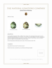 0.54 Ct. Alexandrite from Ceylon (Sri Lanka) Appraisal