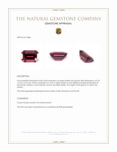 0.89 Ct. Pinkish Red Garnet from Ceylon (Sri Lanka) Appraisal