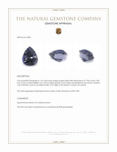 1.63 Ct. Purple Spinel from Ceylon (Sri Lanka) Appraisal