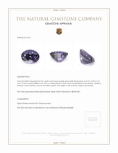 0.95 Ct. Purple Spinel from Ceylon (Sri Lanka) Appraisal