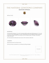 1.41 Ct. Pinkish Purple Spinel from Ceylon (Sri Lanka) Appraisal