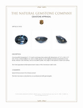 1.19 Ct. Blue Spinel from Ceylon (Sri Lanka) Appraisal