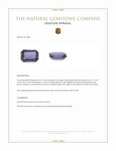 0.67 Ct. Violet Spinel from Ceylon (Sri Lanka) Appraisal
