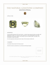 0.98 Ct. Yellowish Green Tourmaline from Ceylon (Sri Lanka) Appraisal