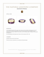 9.04 Ct. Bi Color Ametrine from Madagascar Appraisal