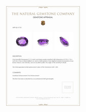2.12 Ct. Amethyst from Brazil Appraisal
