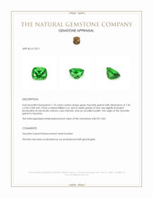 1.70 Ct. Tsavorite Garnet from Tanzania Appraisal