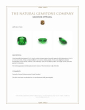 2.61 Ct. Tsavorite Garnet from Tanzania Appraisal