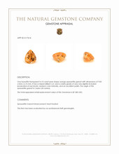 4.10 Ct. Orange Spessartite Garnet from Ceylon (Sri Lanka) Appraisal
