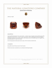 5.34 Ct. Spessartite Garnet from Ceylon (Sri Lanka) Appraisal