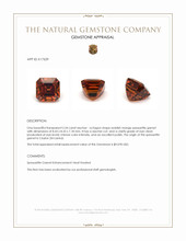 5.34 Ct. Reddish Orange Spessartite Garnet from Ceylon (Sri Lanka) Appraisal